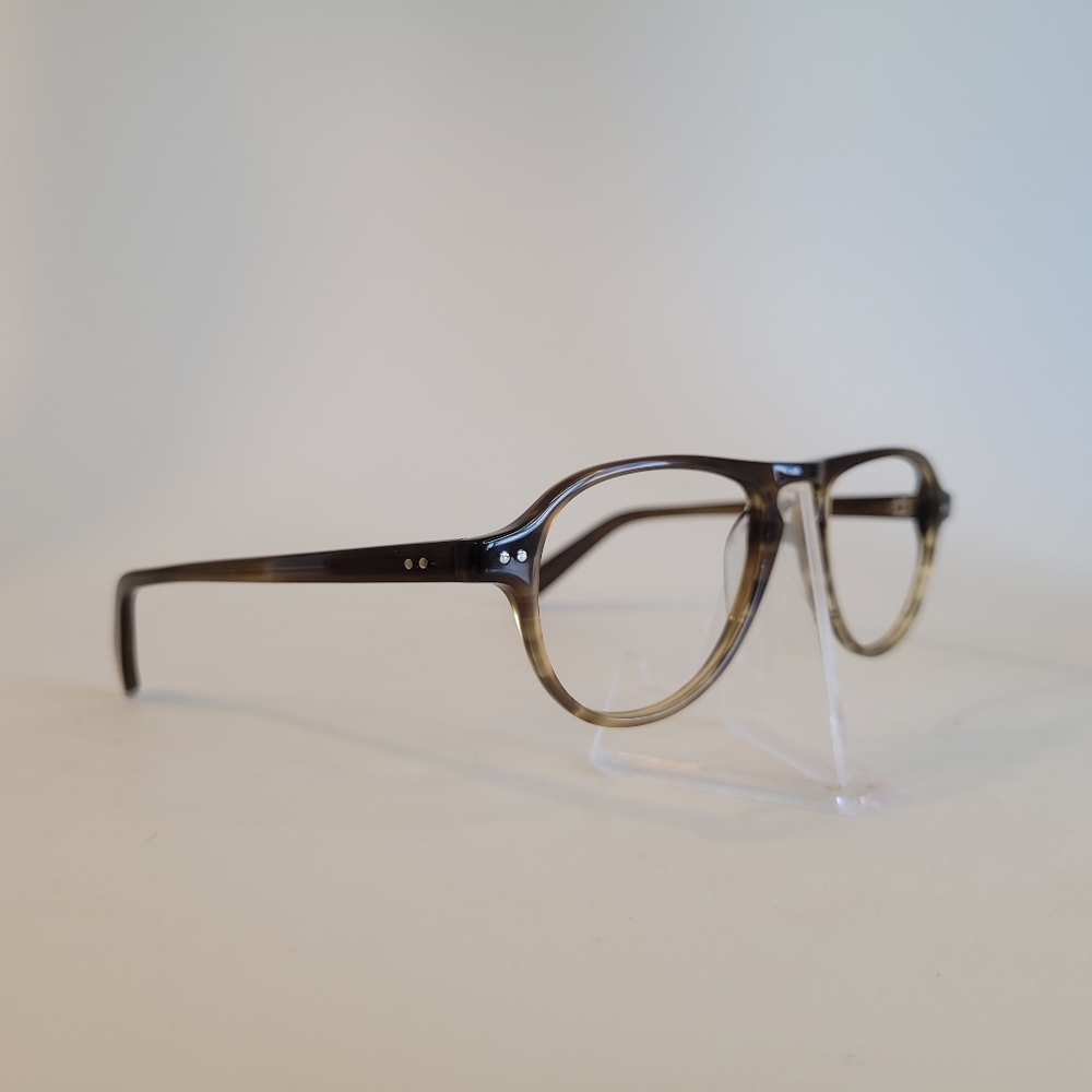 Vintage Oliver Peoples - Emet? Eyeglass Frames - Preowned Striped Brown